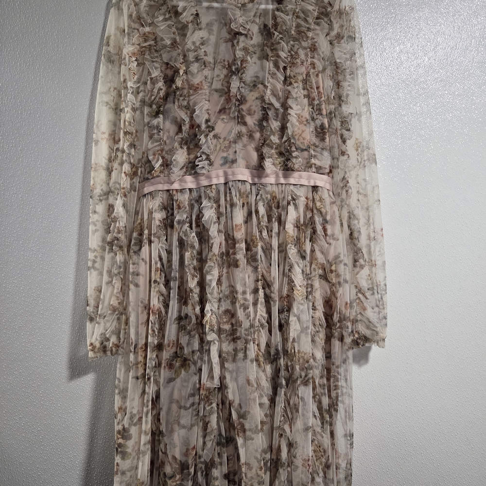 Needle & Thread Garland Flora Pink dress US sz 8 Long Sleeve Dress